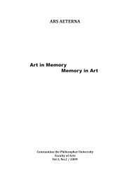 ARS AETERNA Art in Memory Memory in Art