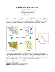 ArcGIS Hydro Data Model Data Dictionary - Center for Research in ...