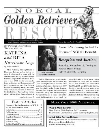 Newsletter 2005 Vol XI Issue 2 - NORCAL Golden Retriever Rescue