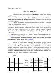 1 Ministerul Sa Na Ta Ii Publica Ie De Examen Pentru Ob