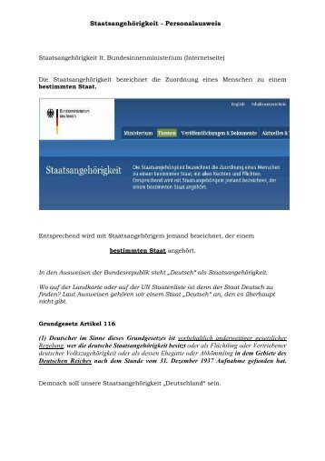 StaatsangehÃƒÂ¶rigkeit - Personalausweis - ZDS-DZfMR, Zentralrat ...