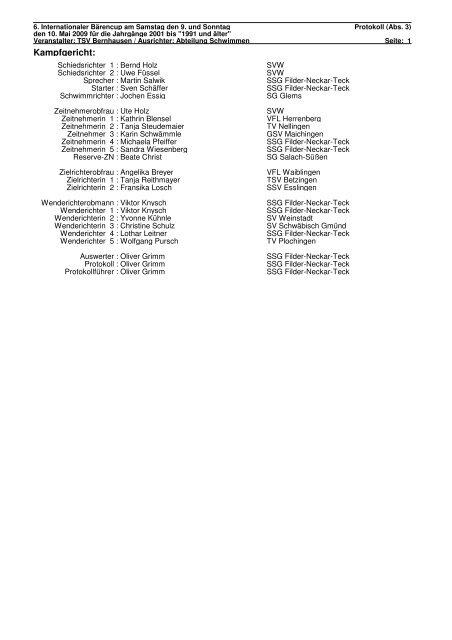 Protokoll - Schwimmverein SchwÃ¤bisch GmÃ¼nd e.V.