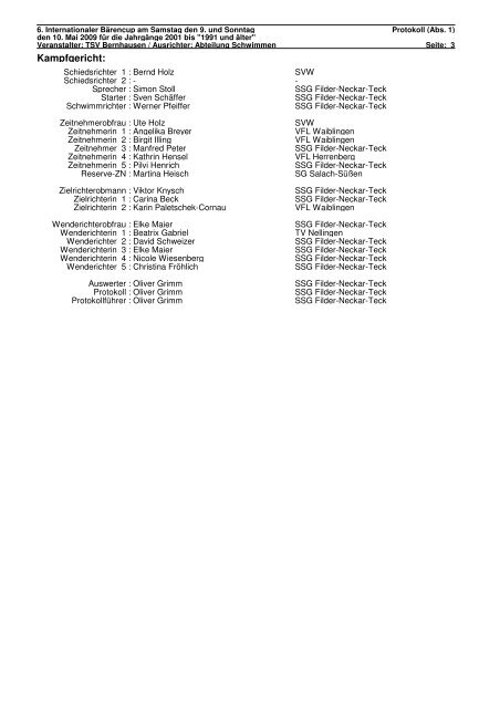 Protokoll - Schwimmverein SchwÃ¤bisch GmÃ¼nd e.V.