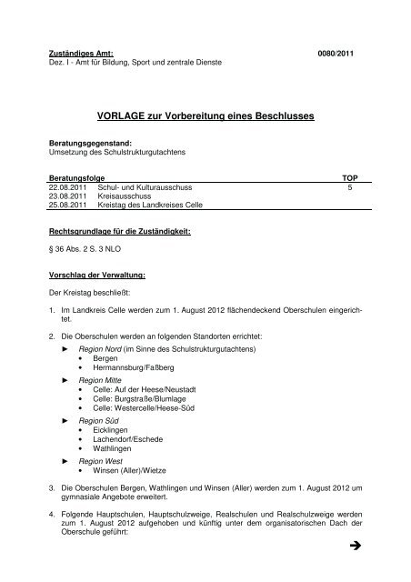 mit gymnasialem Angebot - Landkreis Celle