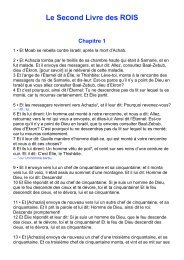 Le Second Livre des ROIS Chapitre 1 - Laurent Remise