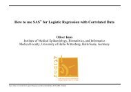 How to use SAS for Logistic Regression with Correlated Data