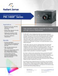 PM-1400Fâ¢ Series CCD Imaging Colorimeter and ... - Zemax