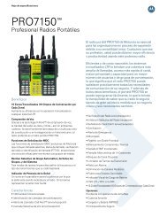 PRO7150â¢ Profesional radios portÃ¡tiles - Motorola Solutions