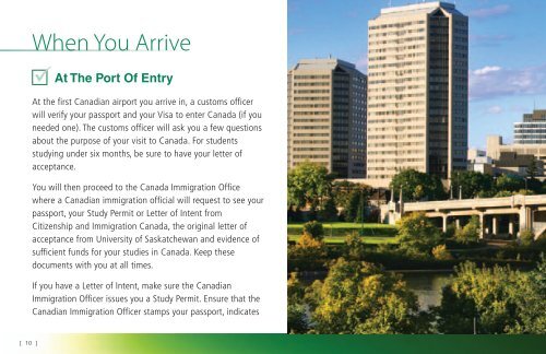 Pre-Arrival Guide - Students - University of Saskatchewan