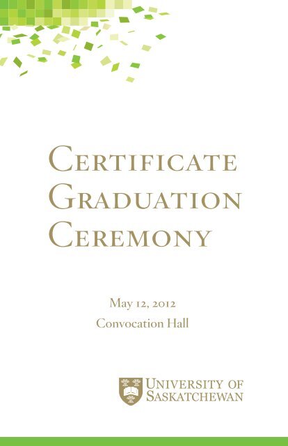 Certificate Graduation Ceremony - Students - University of ...