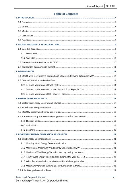 ANNUAL REPORT 2011-12 - State Load Despatch Centre (SLDC)