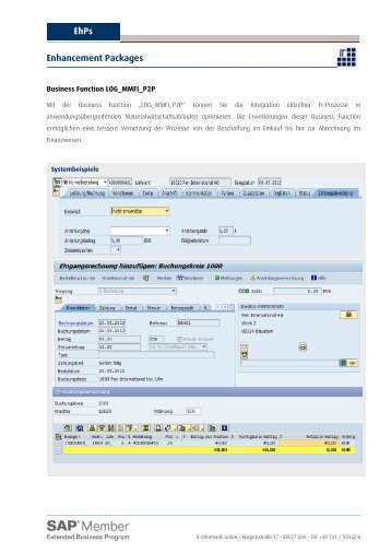 Integration Materialwirtschaft und Finanzwesen - IT-Informatik GmbH