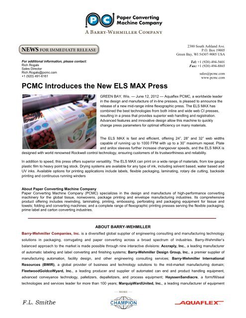 paper converting machine company revenue