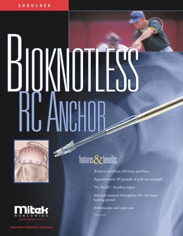 Bioknotless RC, Mitek - ShoulderDoc.co.uk