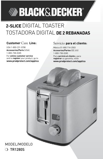 2-slice digital toaster tostadora digital de 2 rebanadas - Applica Use ...
