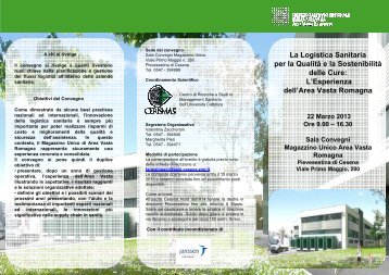 PROGRAMMA CONVEGNO 22 MARZO - LOGISTICA AVR - Saluter