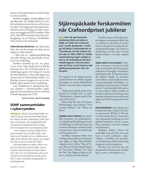 LUM nr 3 - 23 mars (PDF 4MB, Nytt fÃ¶nster) - Humanekologi Lunds ...