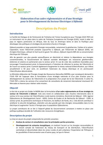 Description du Projet - EUEI Partnership Dialogue Facility (PDF)