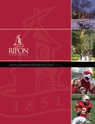 Graphic Standards Usage and Style Guide - Ripon College