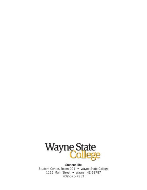 view - Wayne State College