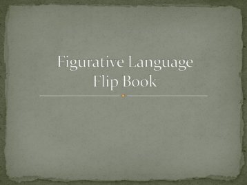 Figurative Language Flip Book