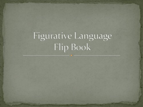 Figurative Language Flip Book