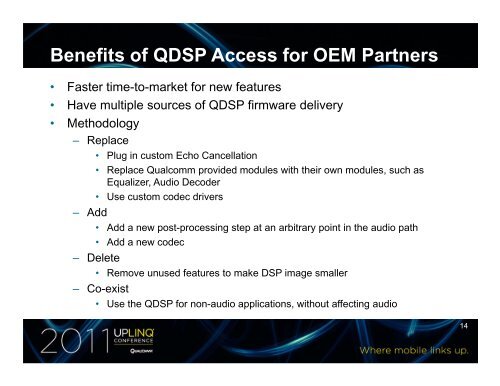 Introduction to Qualcomm's QDSP Access ProgramÃ¢Â€Â“ Qualcomm ...