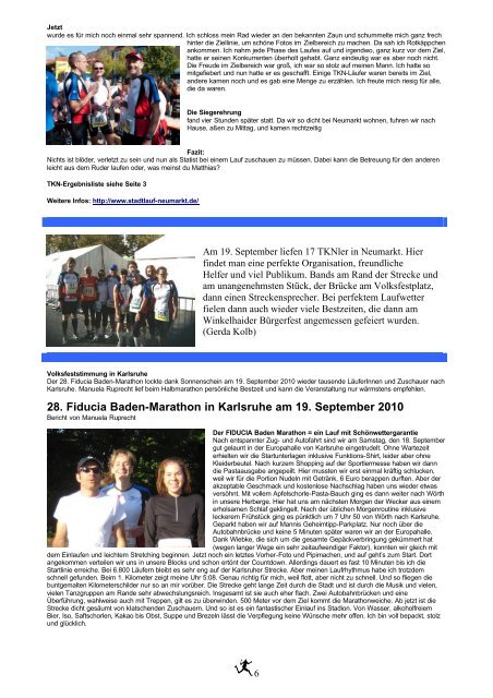 LÃ¤uferInnen Nachrichten Oktober 2010 Ausgabe 43