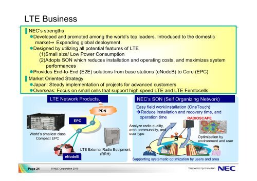 Carrier Network Business Growth Strategy - Nec