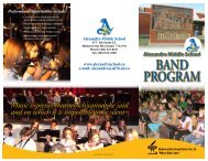 Band Brochure - Alexandra Middle School