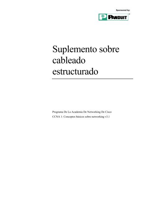 Cableado Estructurado - IngenierÃ­a InformÃ¡tica y de Sistemas