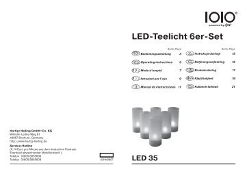 LED-Teelicht 6er-Set - Hartig + Helling GmbH & Co. KG