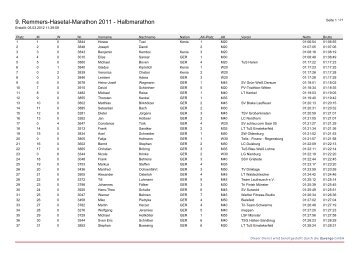 9. Remmers-Hasetal-Marathon 2011 - Halbmarathon