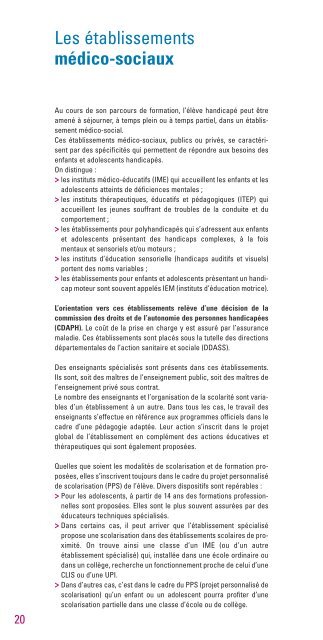 des enfants et adolescents handicapÃ©s - MinistÃ¨re de l'Ãducation ...