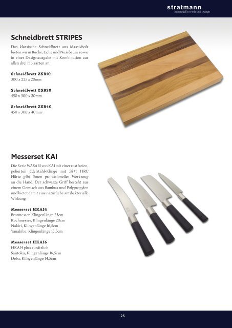 Katalog 2014 - stratmann Individuell in Holz und Design