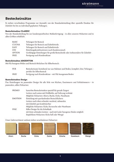 Katalog 2014 - stratmann Individuell in Holz und Design