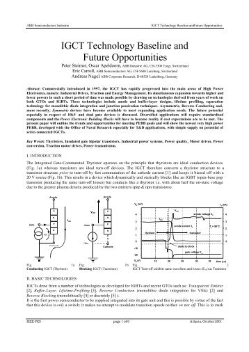 IGCT Technology Baseline and Future Opportunities - 5S Components