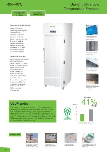 Upright Ultra Low Temperature Freezers - VDW CoolSystems