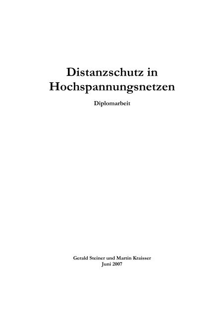 Distanzschutz in Hochspannungsnetzen - HTL- Innovativ Austria