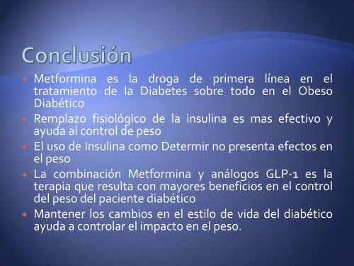 Medicamentos en Diabetes y su relaciÃ³n con la Obesidad - Aveso