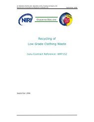 Recycling of Low Grade Clothing Waste - Oakdene Hollins