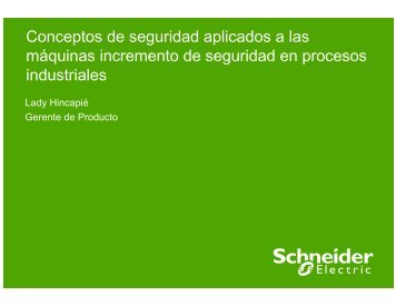 Seguridad Aplicada a las Máquinas - Schneider Electric