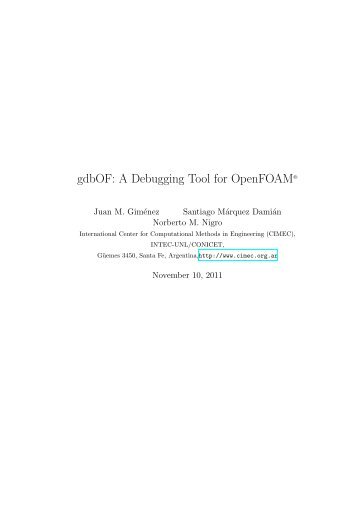 gdbOF: A Debugging Tool for OpenFOAMR - OpenFOAMWiki