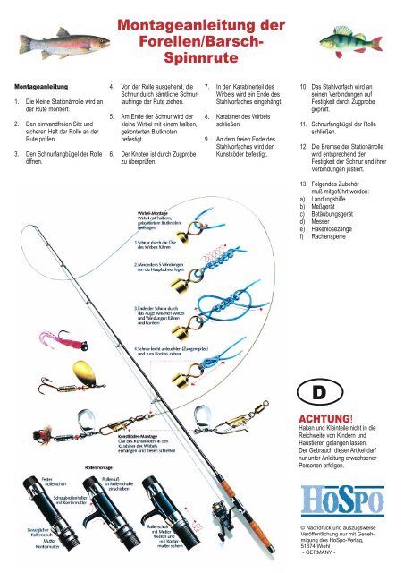 Montageanleitung der Forellen/Barsch- Spinnrute - Weserangler.net