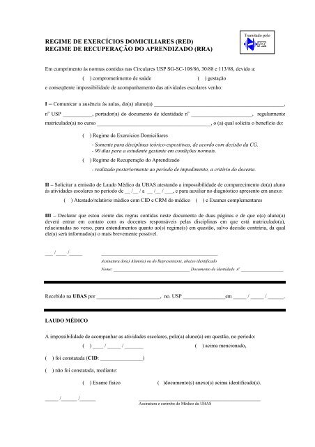 regime de recuperaÃ§Ã£o do aprendizado (rra) - IFSC - USP