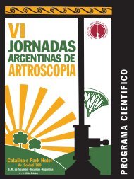 8 . 9. 10 de Octubre - AsociaciÃ³n Argentina de ArtroscopÃ­a