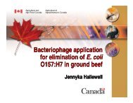 Bacteriophage application for elimination of E coli for elimination of ...