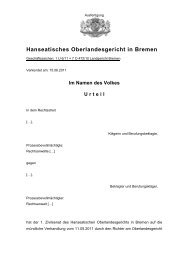 1 U 6/11 - Hanseatisches Oberlandesgericht Bremen
