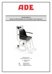 Operating Manual Mechanical Sliding Weight Chair Scale ... - Dencor