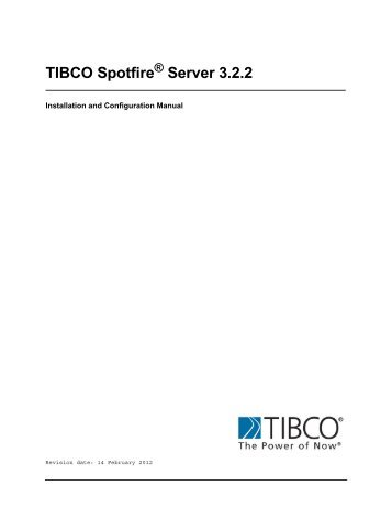 TIBCO Spotfire Server 3.2.2 - TIBCO Product Documentation